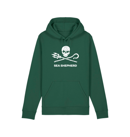 Bottle Green Printed Hoody Front