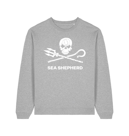 Heather Grey Printed Sweater Front