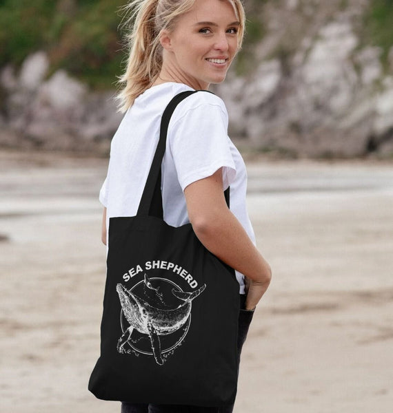 Sea Shepherd Whale Tote Bag | Eco Cotton Shopper | Sea Shepherd